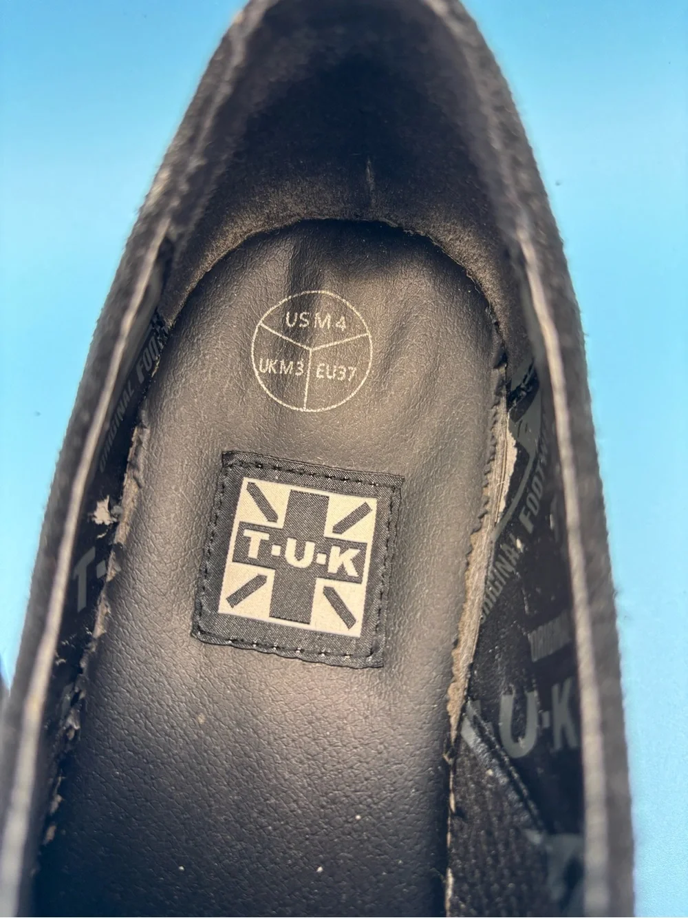 T.U.K  Suede Pointed Black Single Monk Strap Loafers